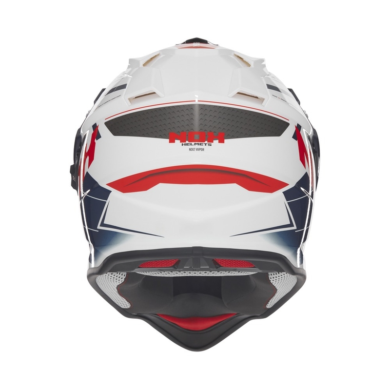 Enduro motoristična čelada NOX N312 Vapor bela-črna-modra