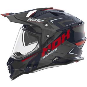 Enduro motoristična čelada NOX N312 Vapor črno-modra-rdeča