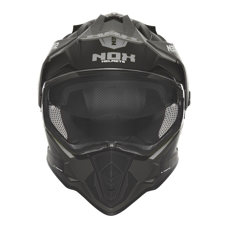 Enduro motoristična čelada NOX N312 Vapor mat črno-siva