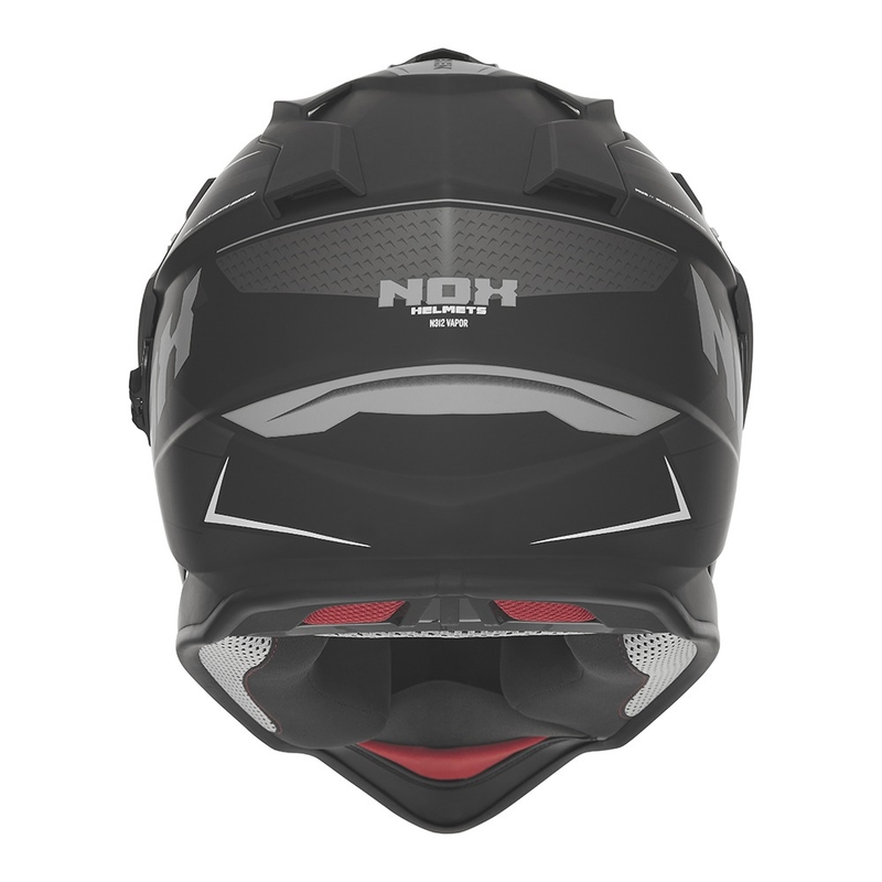 Enduro motoristična čelada NOX N312 Vapor mat črno-siva