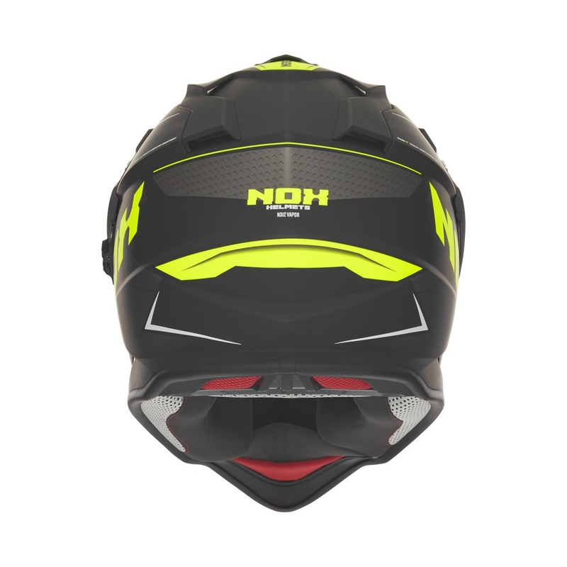 Enduro motoristična čelada NOX N312 Vapor mat črno-rumena