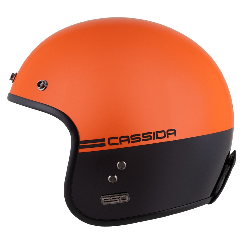 Cassida Eso Super Hooligan Open motoristična čelada Black-Orange Pearl