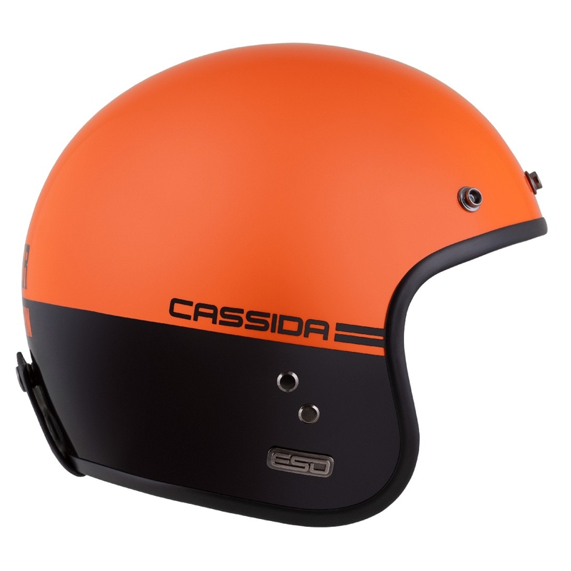 Cassida Eso Super Hooligan Open motoristična čelada Black-Orange Pearl