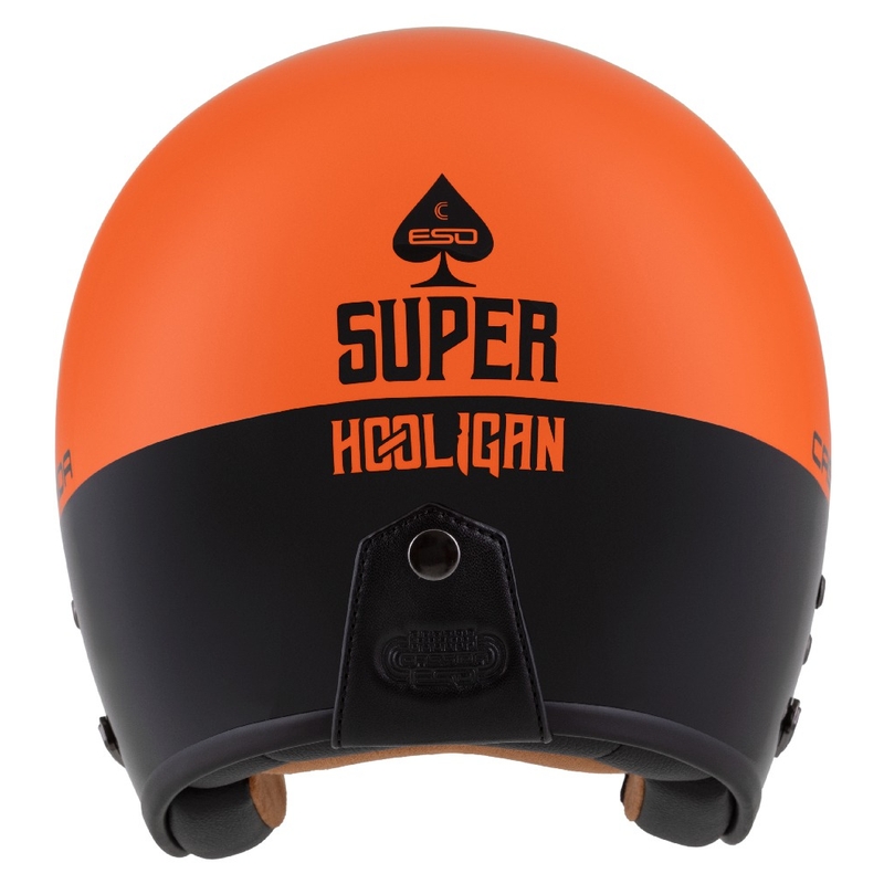 Cassida Eso Super Hooligan Open motoristična čelada Black-Orange Pearl