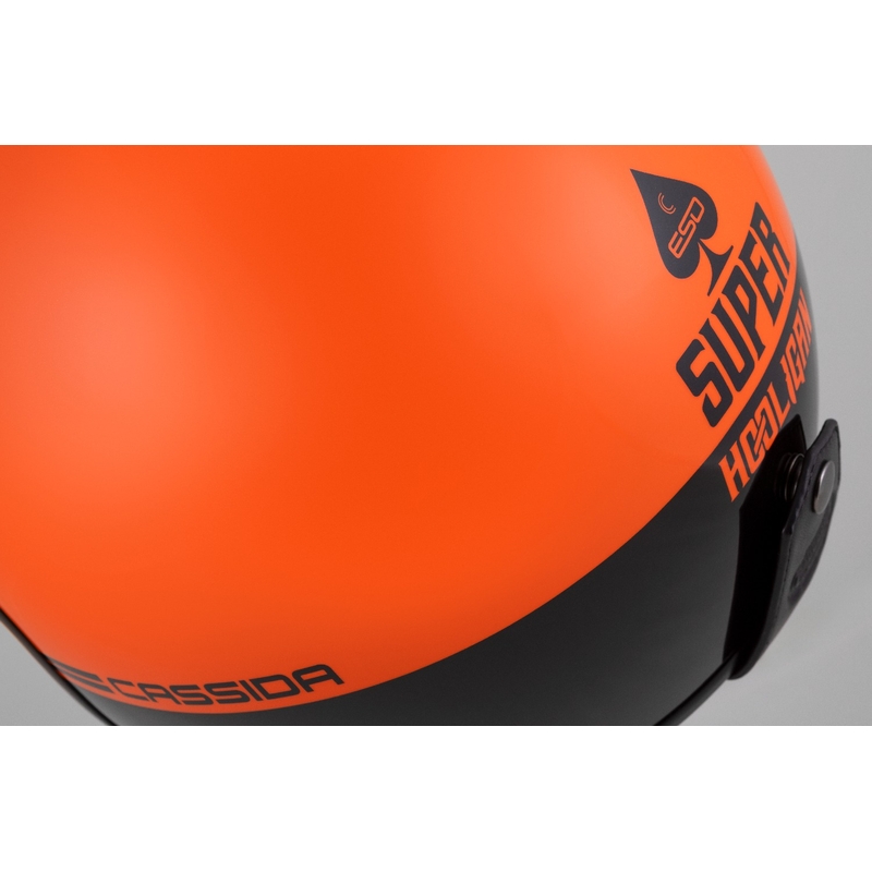 Cassida Eso Super Hooligan Open motoristična čelada Black-Orange Pearl