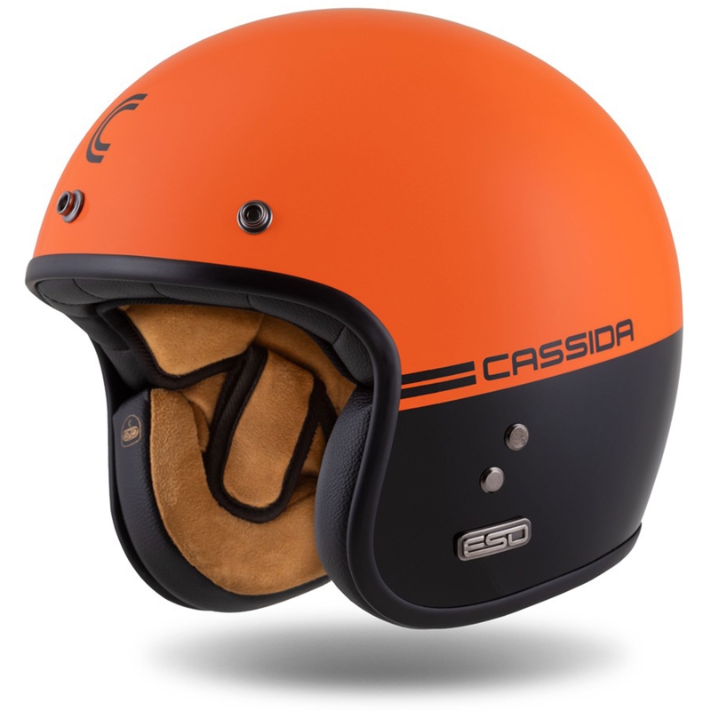 Cassida Eso Super Hooligan Open motoristična čelada Black-Orange Pearl