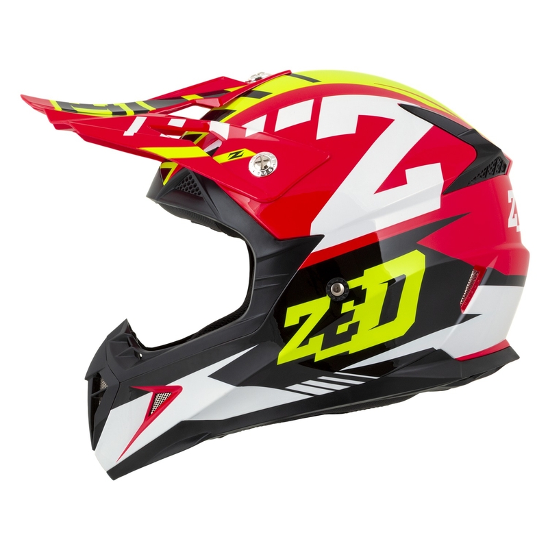 Motoristična motokros čelada ZED X1.9 Targa Red-Fluo Yellow-Black-White