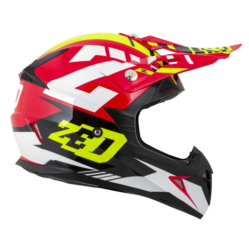 Motoristična motokros čelada ZED X1.9 Targa Red-Fluo Yellow-Black-White