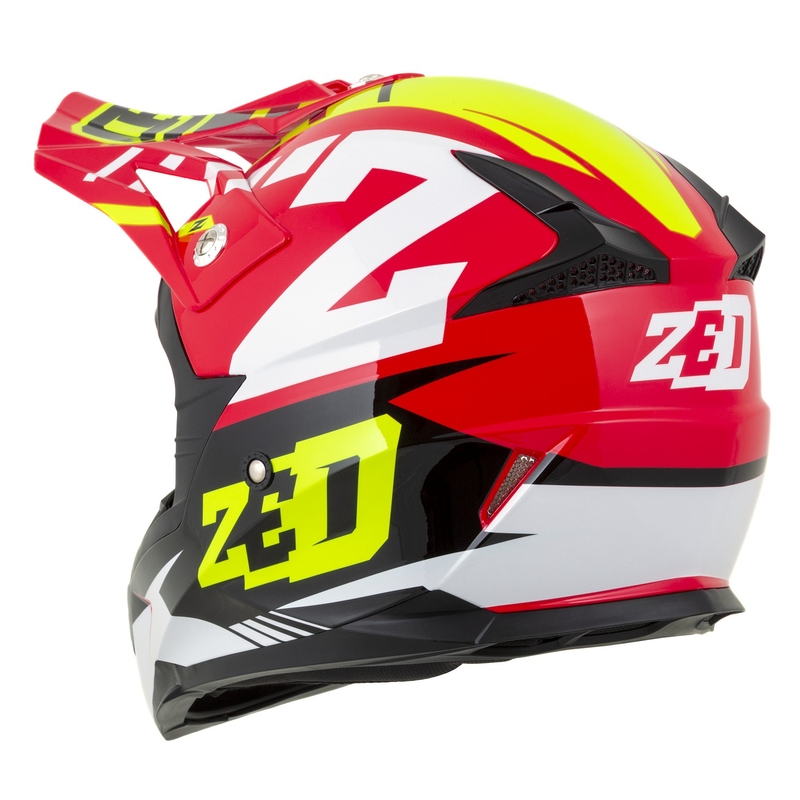 Motoristična motokros čelada ZED X1.9 Targa Red-Fluo Yellow-Black-White