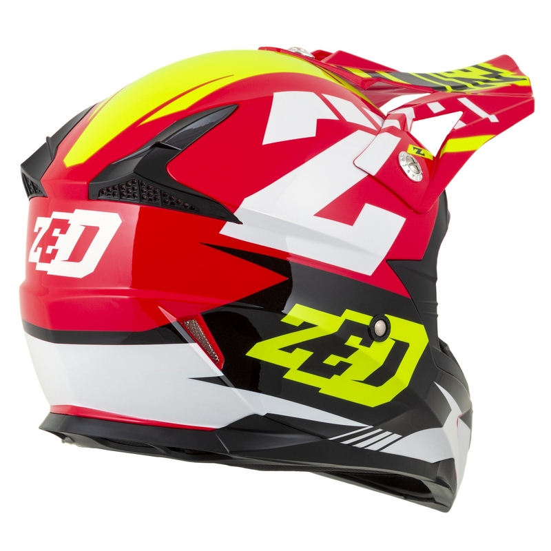 Motoristična motokros čelada ZED X1.9 Targa Red-Fluo Yellow-Black-White