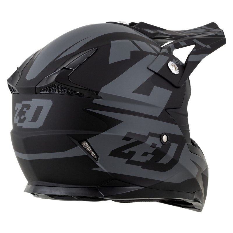 Motokros motoristična čelada ZED X1.9 Targa mat sivo-črna