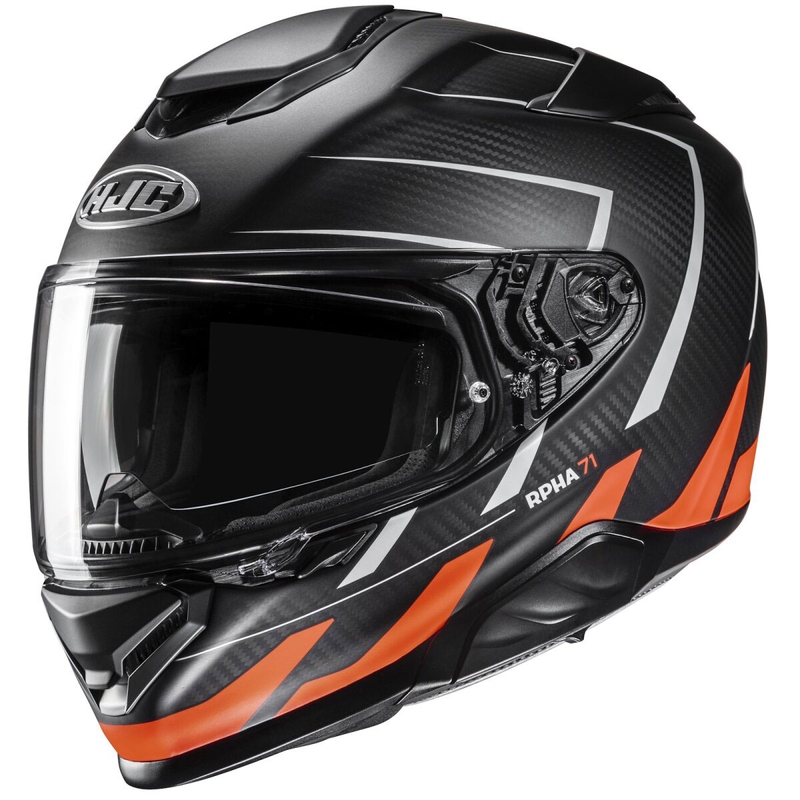 Celotna motoristična čelada HJC RPHA 71 CARBON Cano MC6HSF črno-oranžna razprodaja