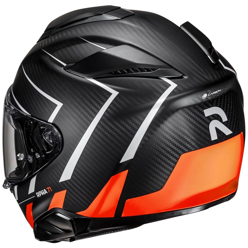 Celotna motoristična čelada HJC RPHA 71 CARBON Cano MC6HSF črno-oranžna razprodaja