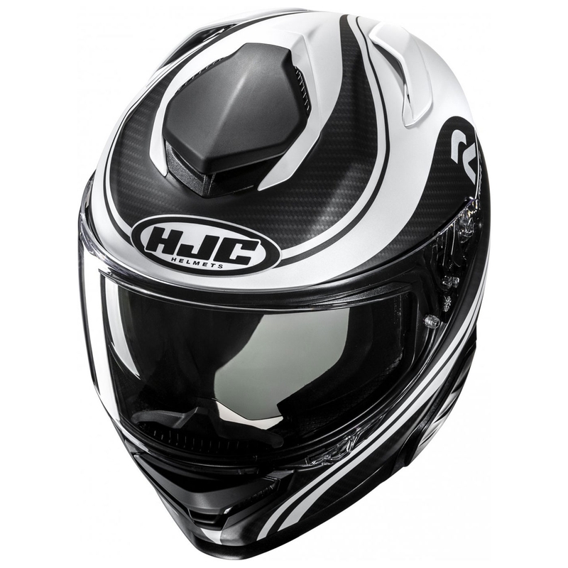 Celotna motoristična čelada HJC RPHA 71 Cleta MC10SF črno-bela