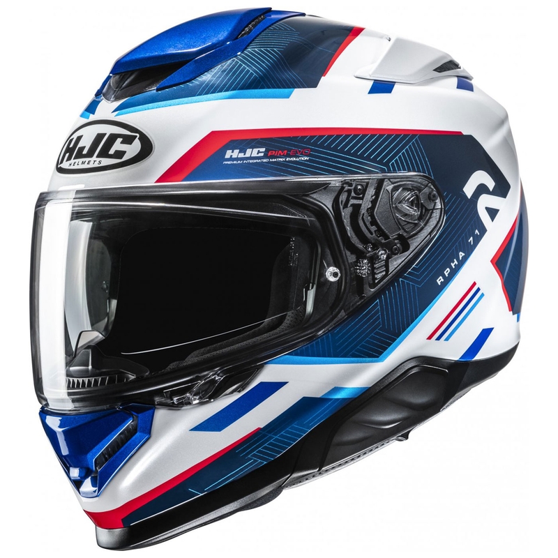 HJC RPHA 71 Ellon MC21 belo-modra-rdeča integralna motoristična čelada