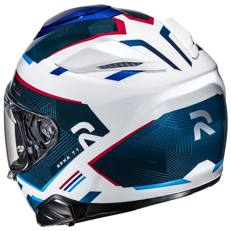 HJC RPHA 71 Ellon MC21 belo-modra-rdeča integralna motoristična čelada
