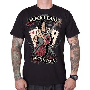 Black Heart Bass Pin Up majica črna