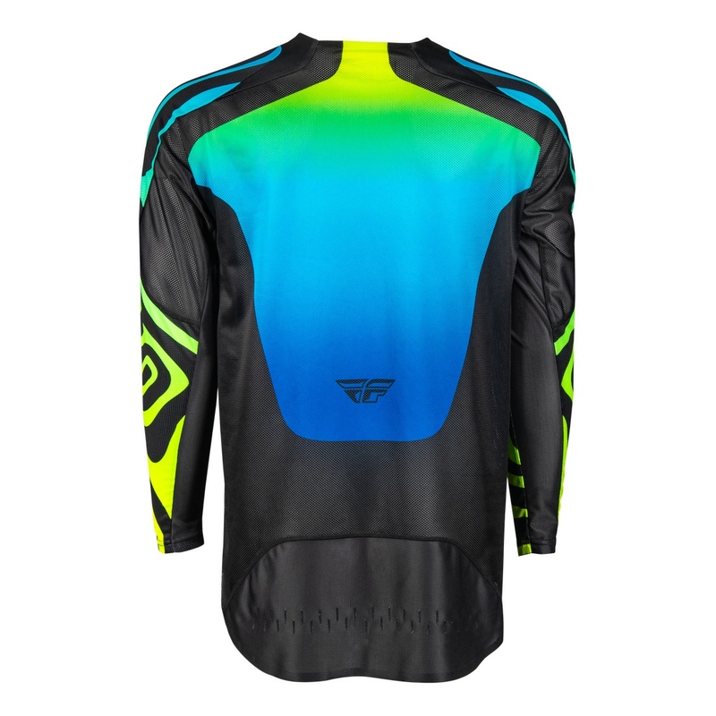 Motokros majica FLY Racing Evolution črno-modra-fluo rumena