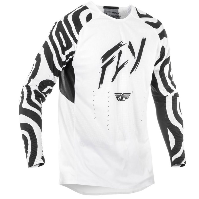 Motokros dres FLY Racing Evolution belo-črn
