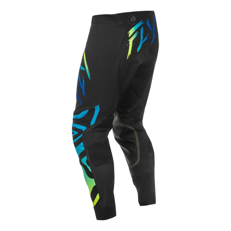 Motokros hlače FLY Racing Evolution črno-modre-fluo rumene