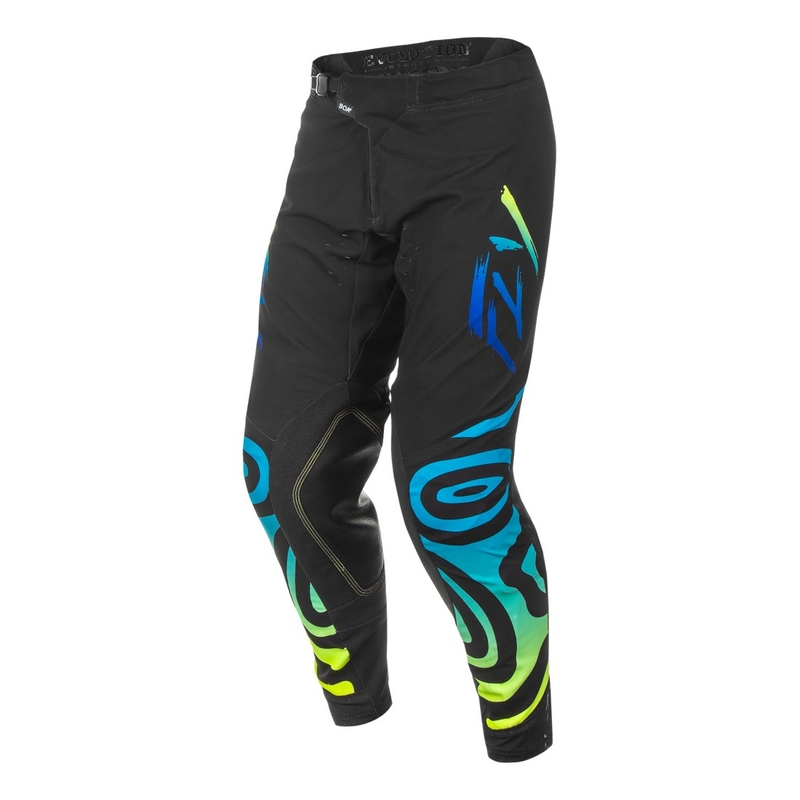 Motokros hlače FLY Racing Evolution črno-modre-fluo rumene