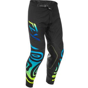 Motokros hlače FLY Racing Evolution črno-modre-fluo rumene