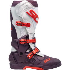 Motoristični škornji SiDi Crossair vinsko beli