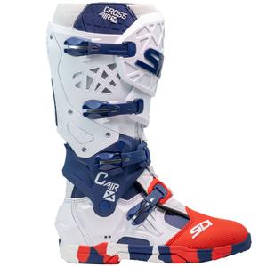 Motoristični škornji SiDi Crossair X belo-modro-rdeči