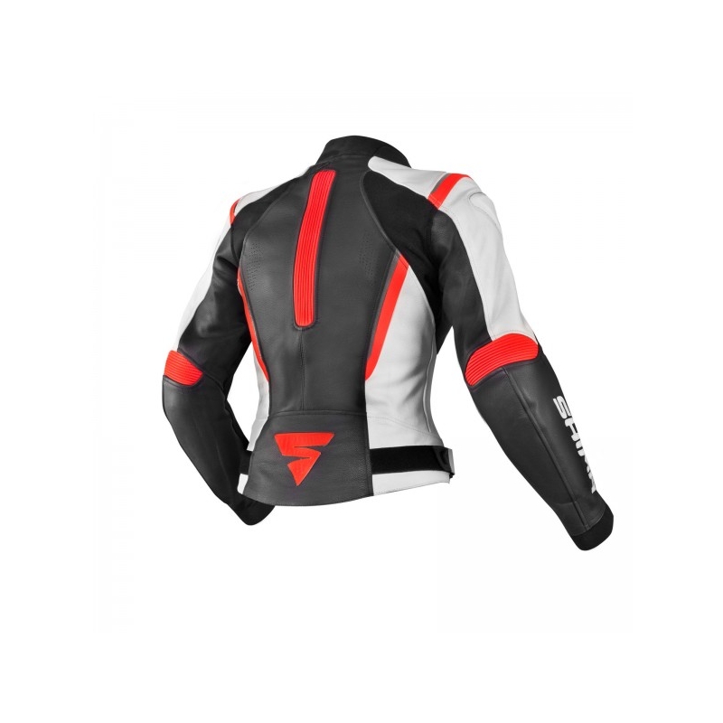 Shima Miura Black-White-Fluo Red motoristična jakna za ženske razprodaja