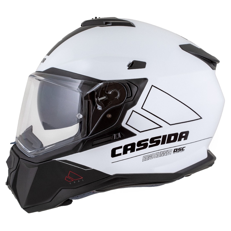 Enduro čelada Cassida Road Runner Dual belo-črna