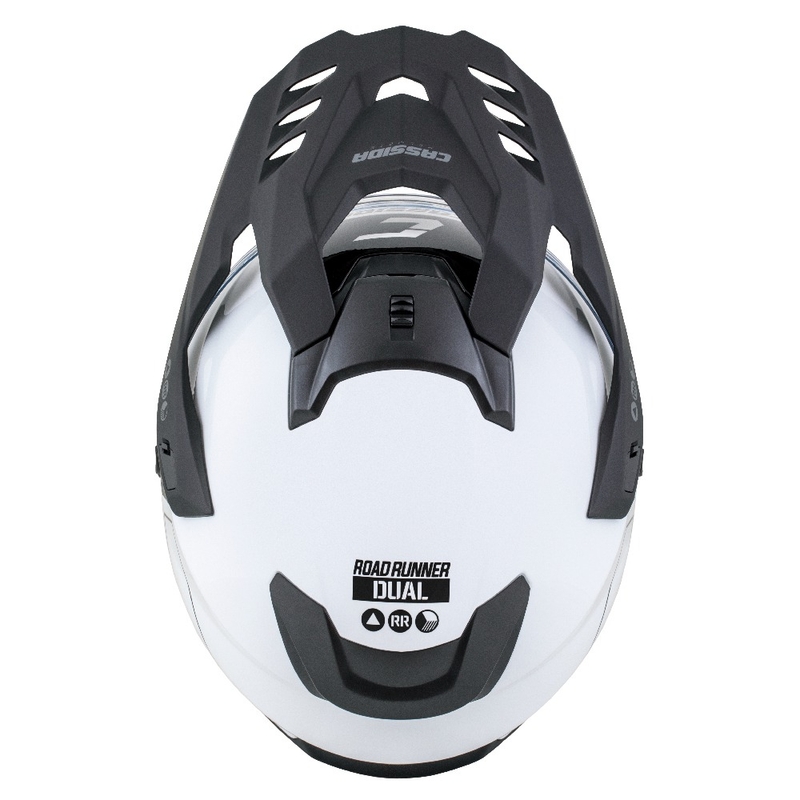 Enduro čelada Cassida Road Runner Dual belo-črna
