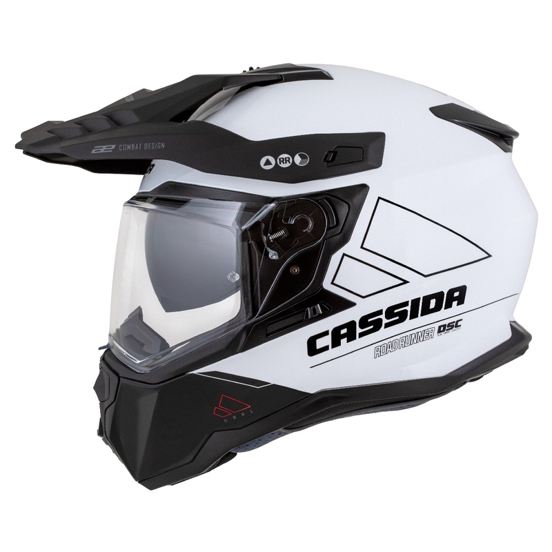 Enduro čelada Cassida Road Runner Dual belo-črna