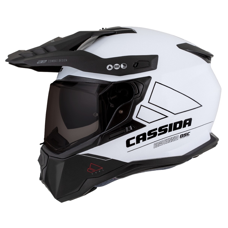 Enduro čelada Cassida Road Runner Dual belo-črna