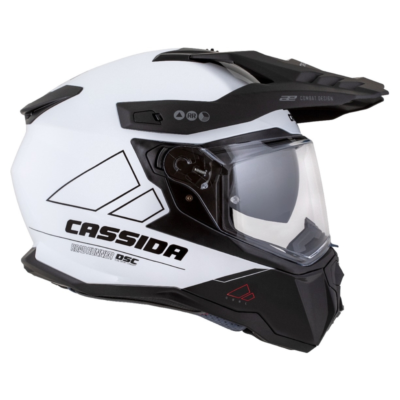 Enduro čelada Cassida Road Runner Dual belo-črna