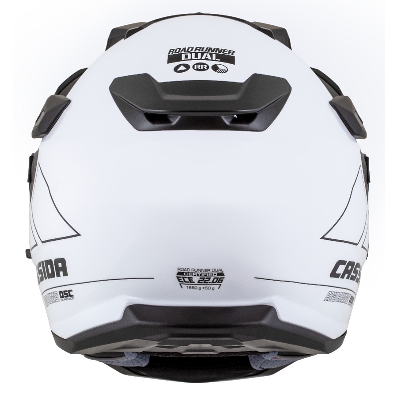 Enduro čelada Cassida Road Runner Dual belo-črna
