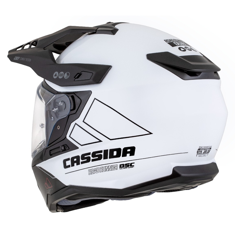 Enduro čelada Cassida Road Runner Dual belo-črna
