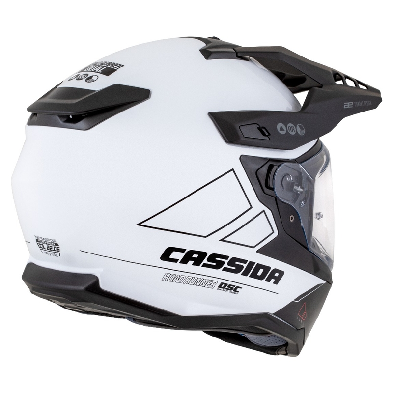 Enduro čelada Cassida Road Runner Dual belo-črna
