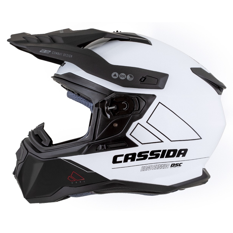 Enduro čelada Cassida Road Runner Dual belo-črna