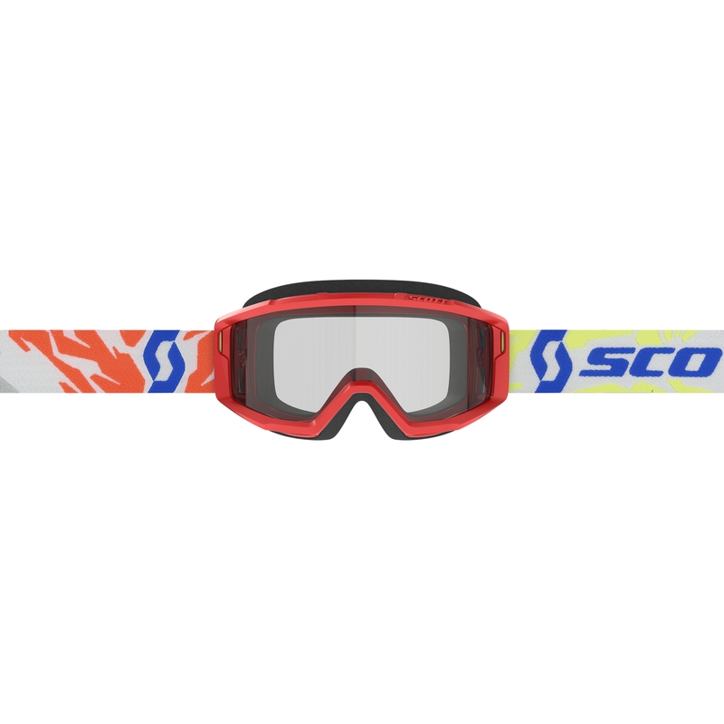 Otroška motokros očala SCOTT Primal Youth rdeča s prozornim pleksi steklom razprodaja
