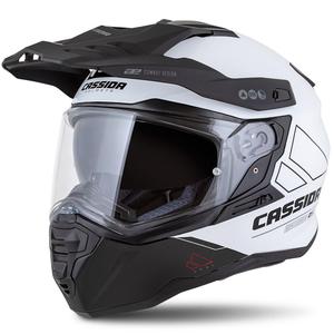 Enduro čelada Cassida Road Runner Dual belo-črna