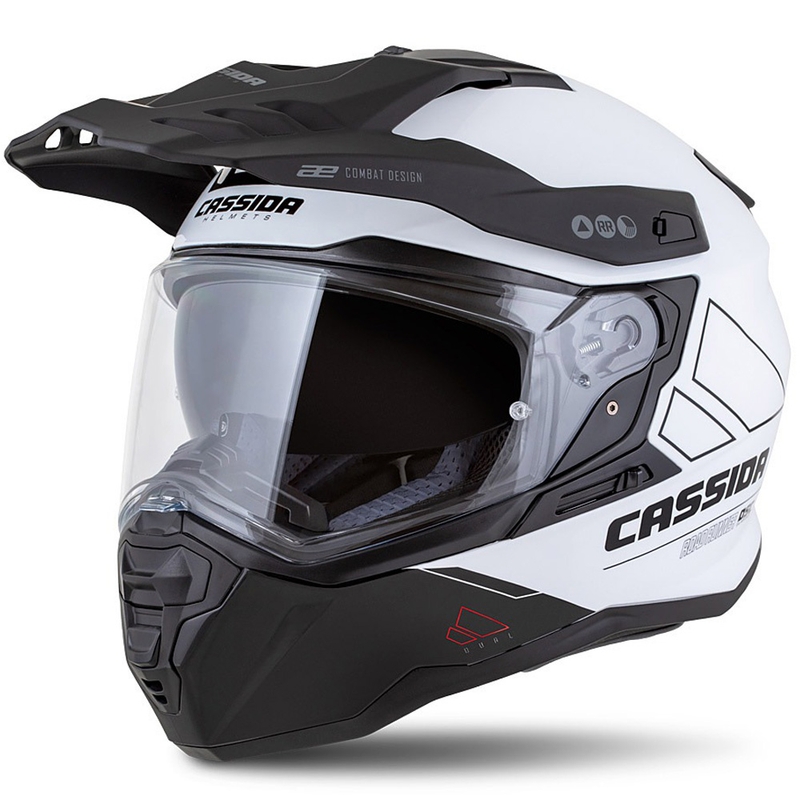 Enduro čelada Cassida Road Runner Dual belo-črna