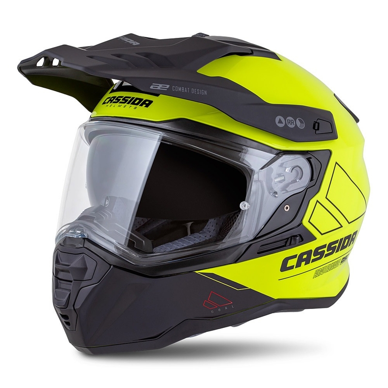 Enduro čelada Cassida Road Runner Dual fluo rumeno-črna