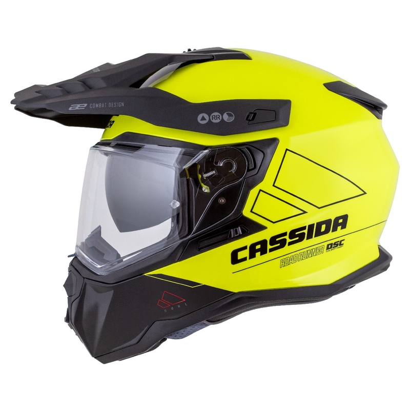 Enduro čelada Cassida Road Runner Dual fluo rumeno-črna