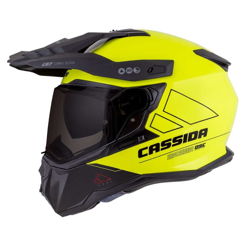 Enduro čelada Cassida Road Runner Dual fluo rumeno-črna