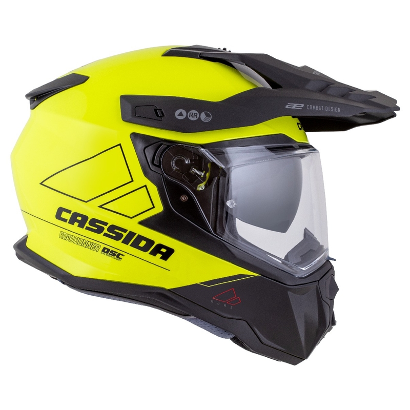 Enduro čelada Cassida Road Runner Dual fluo rumeno-črna