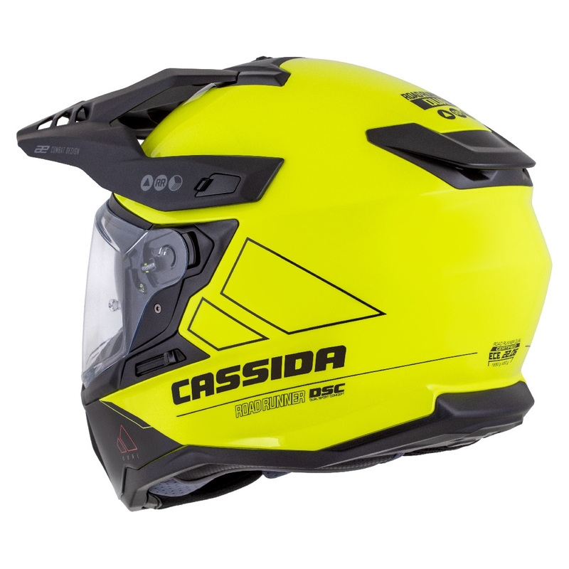 Enduro čelada Cassida Road Runner Dual fluo rumeno-črna