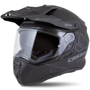 Enduro čelada Cassida Road Runner Dual mat črno-temno siva