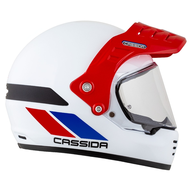 Enduro čelada Cassida FormX FlatOut belo-modro-rdeča