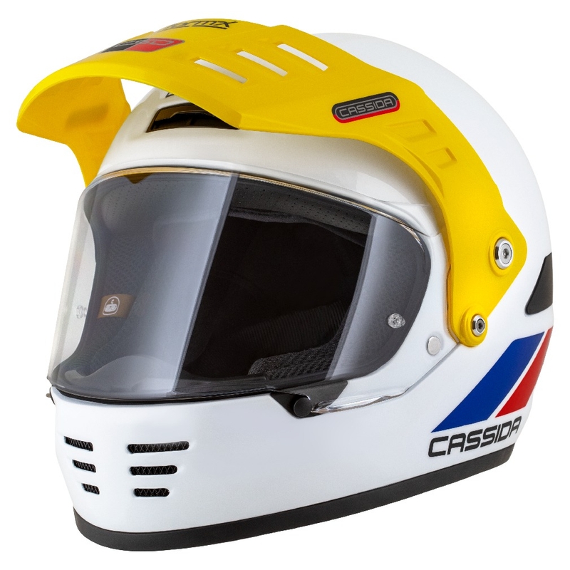 Enduro čelada Cassida FormX FlatOut belo-modro-rdeča