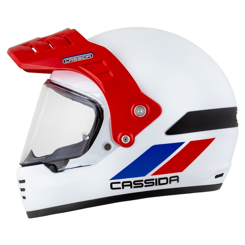 Enduro čelada Cassida FormX FlatOut belo-modro-rdeča
